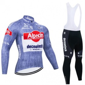 Completo Maglia ML + Pantaloncino con bretelle ML 2024 Alpecin Deceuninck Purple Version